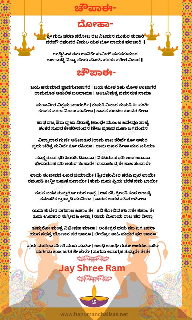 Hanuman Chalisha In Kannad PDF 1